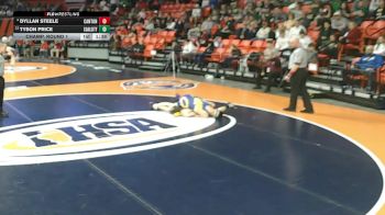 1A 120 lbs Champ. Round 1 - Tyson Price, Coal City vs Dyllan Steele, Canton