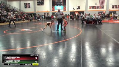 PW-10 lbs Quarterfinal - Mackson Meyer, Midland Little Eagles vs Clayton Brown, Hammerin Hawks