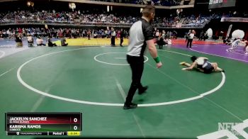 5A 100 lbs 3rd Place Match - Jackelyn Sanchez, El Paso Burges vs Karisma Ramos, Lubbock