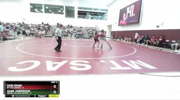 141 lbs Finals (2 Team) - Gabe Anderson, Sierra College (White) vs Zain Khan, Mt. SAC (White)