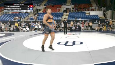 165 lbs Cons. Rd Of 32 - Clayton McGuire, Alaska vs Myles Burroughs, Massachusetts
