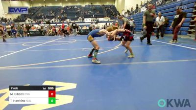 55 lbs Final - Myles Wolf Gibson, Standfast OKC vs Tatum Hawkins, Noble Takedown Club