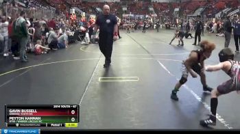 67 lbs Quarterfinal - Gavin Bussell, Saranac Youth WC vs Peyton Hannah, BTSD / Warren Lincoln WC