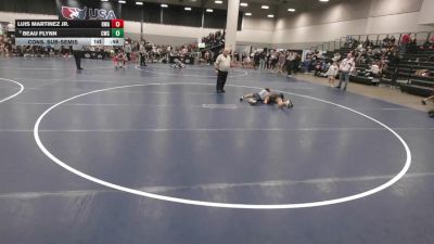 85 lbs Cons. Sub-semis - LUIS MARTINEZ Jr., Roundtree Wrestling Academy vs Beau Flynn, Champions Wrestling Club