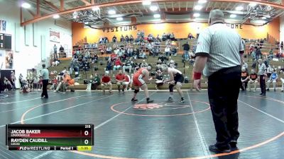 215 lbs Semifinal - Rayden Caudill, Lucas vs Jacob Baker, Loudonville