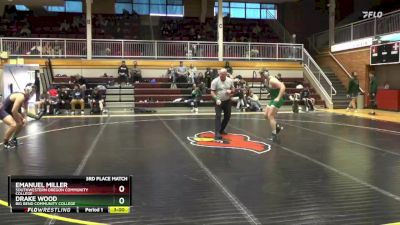 184 lbs 3rd Place Match - Emanuel Miller, Southwestern Oregon Community College vs Drake Wood, Big Bend Community College