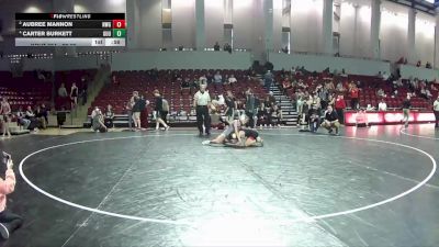 90-95 lbs 1st Place Match - Carter Burkett, Ground Up USA vs Aubree Mannon, Norton Wrestling Group