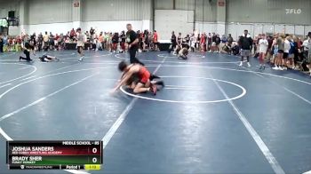 85 lbs Champ. Round 1 - Joshua Sanders, Red Cobra Wrestling Academy vs Brady Sher, Funky Monkey