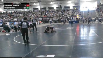 A 150 lbs Quarterfinal - Thomas York, Station Camp High School vs Tamarion Johnson, Montgomery Central High School