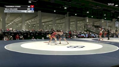 62 kg 7th Place Match - SaVannah Cosme, SOUTHWEST WRESTLING CLUB vs Bella Williams, Iowa Women's Wrestling Club/ Titan Mercury Wrestling Club