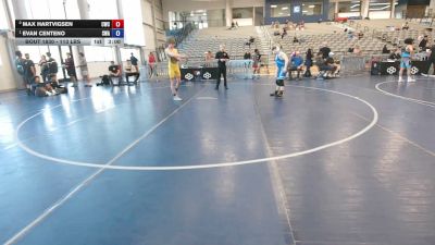 113 lbs Cons. Quarters - Max Hartvigsen, Champions Wrestling Club vs Evan Centeno, Sanderson Wrestling Academy