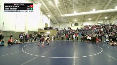 138B lbs Cons. Rd Of 32 - Matthew Geddes, Cedar Valley vs Miles Brunson, Jordan