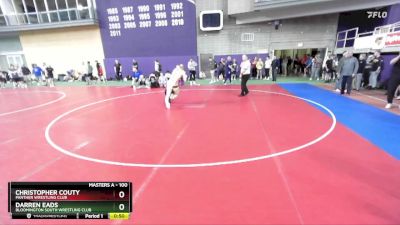 100 lbs Round 1 - Darren Eads, Bloomington South Wrestling Club vs Christopher Couty, Panther Wrestling Club
