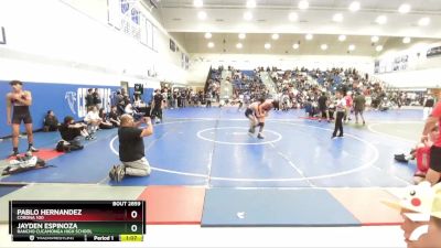 157 lbs Champ. Round 3 - Pablo Hernandez, Corona 100 vs Jayden Espinoza, Rancho Cucamonga High School