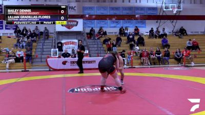 180 lbs 1st Place Match - Bailey Dennis, Southern Oregon University vs Lillian Gradillas-Flores, Southern Oregon University