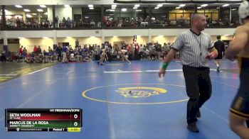 141 Freshman/Soph Quarterfinal - Seth Woolman, St. Clair vs Marcus De La Rosa, Averett University
