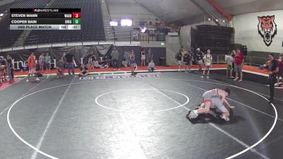 132 lbs 2nd Place Match - Steven Mann, Washington vs Cooper Bain, Oregon