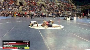 121 lbs Cons. Semi - Owen Lindstrom, Devils Lake vs Cesar Cruz, Grand Forks Central