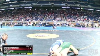 D3-190 lbs Quarterfinal - Stephen Petersen, Hillsdale HS vs Jake Huspen, Grayling HS