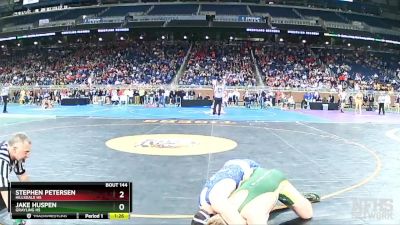 D3-190 lbs Quarterfinal - Stephen Petersen, Hillsdale HS vs Jake Huspen, Grayling HS