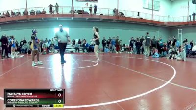 135 lbs Cons. Round 5 - Coreyona Edwards, HardWay Wrestling Academy vs Matalyn Guyer, Indian Creek Wrestling Club