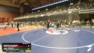 71 lbs Champ. Round 1 - Sawyer Holbrook, Natrona Colts Wrestling vs Abel Coulon, Gladiator Wrestling Academy