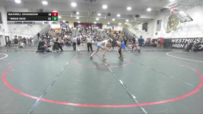 190 lbs Cons. Round 5 - Brian Rios, Valencia/Placentia vs Maxwell Johansson, Rancho Mirage