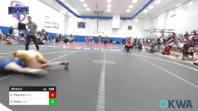 110 lbs Rr Rnd 3 - Karmony Pearson, Madill Takedown vs Paisley Gilles, Harrah Little League Wrestling