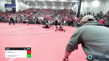 61 lbs Quarterfinal - Kasen Shouse, Cowboy Wrestling Club vs Eli Remington, Skiatook Youth Wrestling