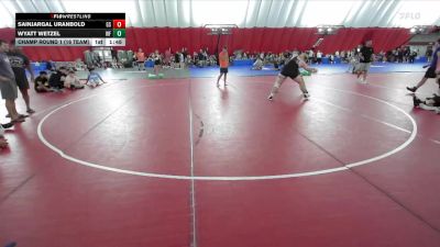 215 lbs Champ Round 1 (16 Team) - Wyatt Wetzel, Weyauwega-Fremont vs Sainjargal Uranbold, Glenbrook South