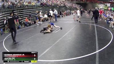 102 lbs Quarterfinals (8 Team) - Austen Fry, Iowa USA Blue vs Esteban Aranguiz Jr., Kansas Anacondas