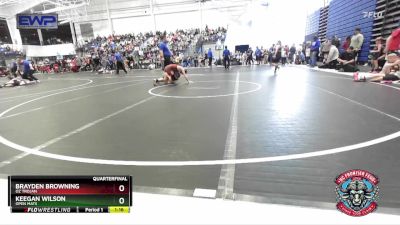 115 lbs Quarterfinal - Brayden Browning, OZ Trojan vs Keegan Wilson, Open Mats