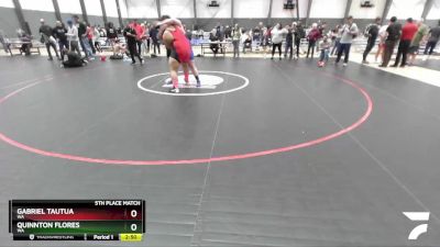 285 lbs 5th Place Match - Gabriel Tautua, WA vs Quinnton Flores, WA