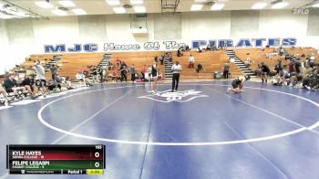 165 lbs Placement Matches (16 Team) - Kyle Hayes, Sierra College vs Felipe Legaspi, Chabot College