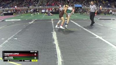 D1-120 lbs Cons. Round 2 - Mariano Lopez, Holt HS vs Ian Cook, Reeths-Puffer