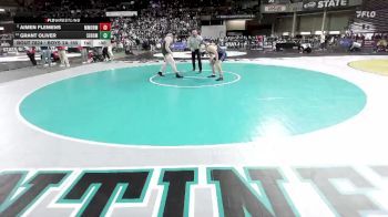 Boys 2A 165 lbs 5th Place Match - Grant Oliver, Sehome vs Aimen Flemens, Mark Morris