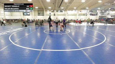 68 lbs Consi Of 16 #1 - Beckett Tremblay, Litchfield vs Keller McCarthy, Marshwood Little Hawks
