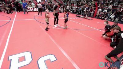 66 lbs Quarterfinal - Hudson Boone, Woodland Wrestling Club vs Berklyn Fields, Cowboy Wrestling Club