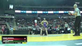 215 lbs Quarterfinal - Caden Brewer, Brownsburg vs Wyatt Woodall, Southmont