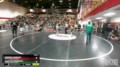 85 lbs Cons. Round 2 - Quentin Roemmich, Lander Middle School vs Andrew Barham, Lincoln Middle School