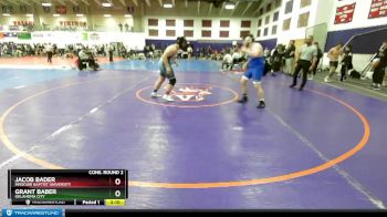 285 lbs Cons. Round 2 - Jacob Bader, Missouri Baptist University vs Grant Baber, Oklahoma City