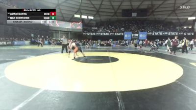 Boys 3A 190 lbs Champ. Round 1 - Nat Shepherd, Seattle Academy vs Adam Bayne, Central Kitsap