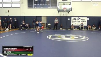 141 lbs Quarterfinal - Bo Davis, Corban University vs Malikhi Espiritu, Vanguard University