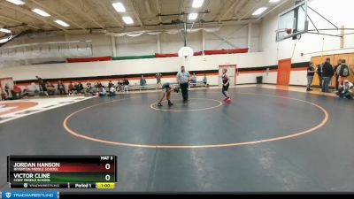 110 lbs 3rd Place Match - Victor Cline, Cody Middle School vs Jordan Hanson, Riverton Middle School