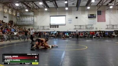 175 lbs Cons. Round 2 - Samuel Upkes, Oregon City vs Alberto Barral, Tualatin