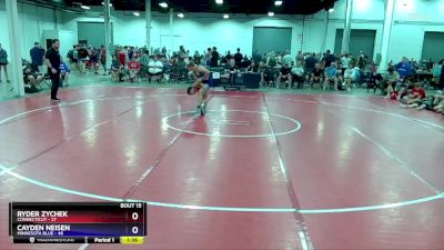 130 lbs Quarters & 1st Wb (16 Team) - Ryder Zychek, Connecticut vs Cayden Neisen, Minnesota Blue