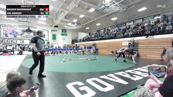 144 lbs Placement Matches (8 Team) - Joe Juenger, Rapid City Stevens vs Braden Shoemaker, Brandon Valley
