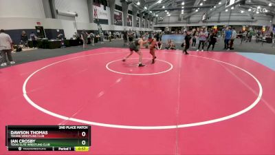 175 lbs 2nd Place Match - Ian Crosby, Texas Elite Wrestling Club vs Dawson Thomas, Texans Wrestling Club