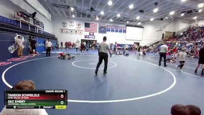 80 lbs 3rd Place Match - Tandon Schmelzle, Sage Valley Jr High vs Dez Embry, Centennial Middle School