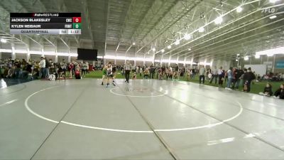 135 lbs Quarterfinal - Kylen Neibaur, Rocky Mountain Middle School vs Jackson Blakesley, Champions Wrestling Club